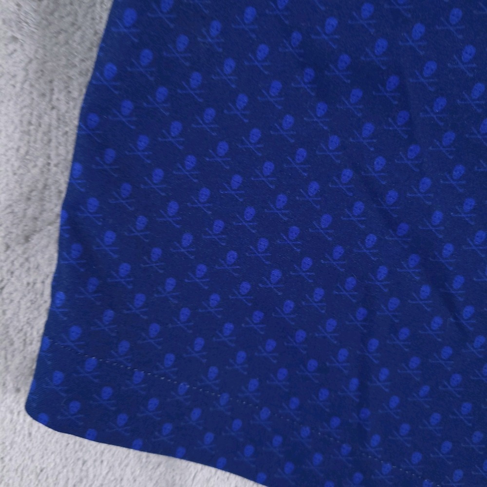 Peter Millar Crown Sport Golf Shorts Mens 34 Performance Skulls All Over Blue‎ - Picture 9 of 11
